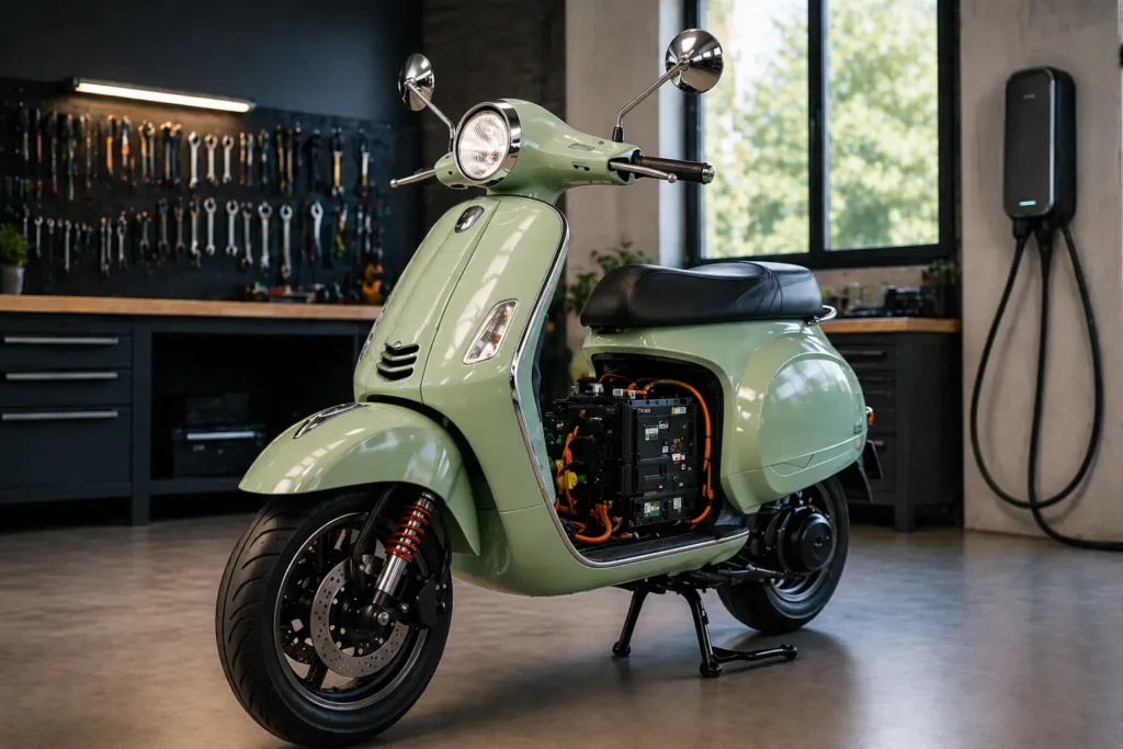 Conversión de Vespas de combustión a eléctricas